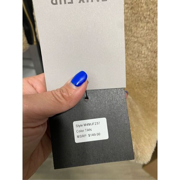 Marc New York faux fur full zip closure jacket size XL NWT - Picture 5 of 8